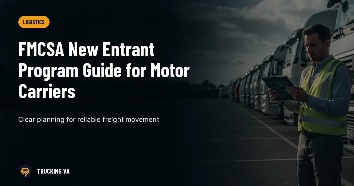 FMCSA New Entrant Program Guide for Motor Carriers trucking guide thumbnail