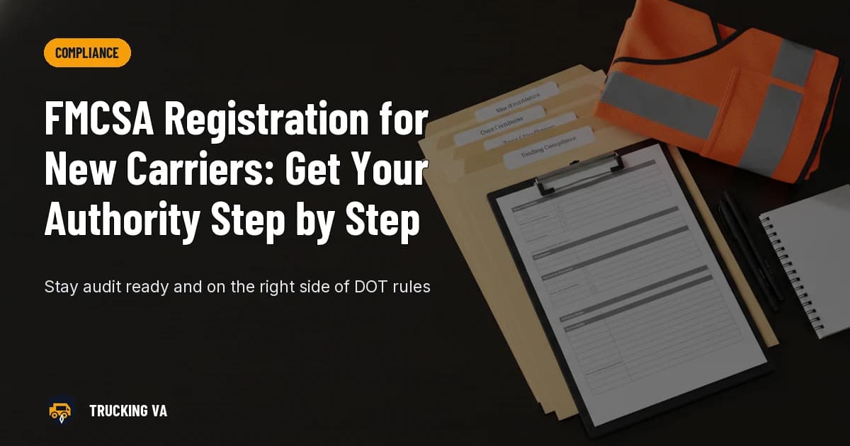 FMCSA Registration for New Carriers: Get Your Authority Step by Step trucking guide thumbnail