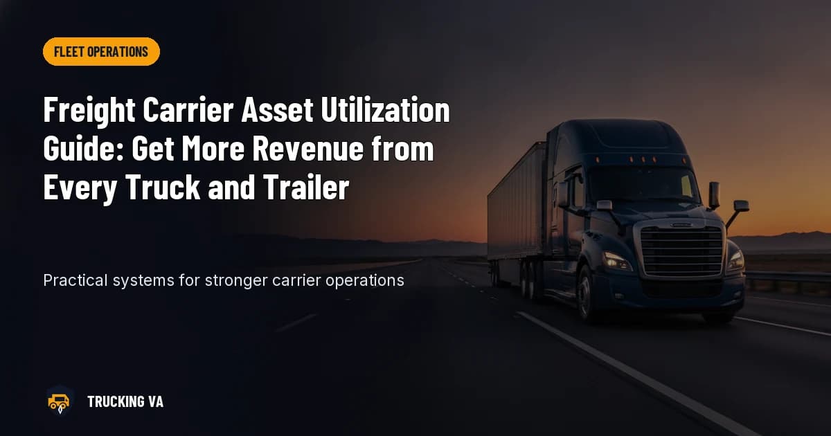 Freight Carrier Asset Utilization Guide: Get More Revenue from Every Truck and Trailer trucking guide thumbnail