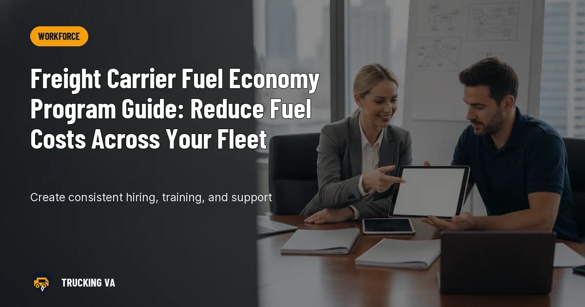 Freight Carrier Fuel Economy Program Guide: Reduce Fuel Costs Across Your Fleet trucking guide thumbnail