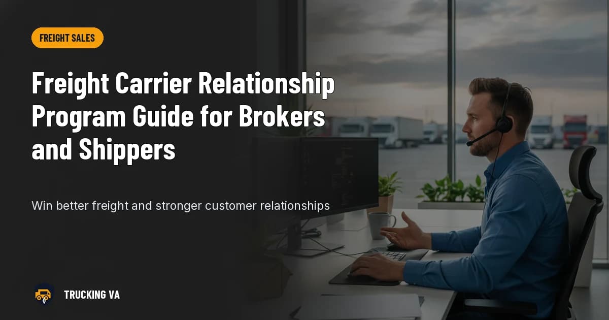 Freight Carrier Relationship Program Guide for Brokers and Shippers trucking guide thumbnail