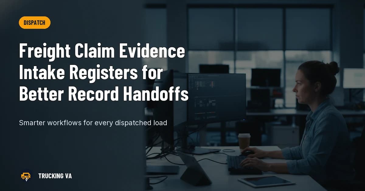 Freight Claim Evidence Intake Registers for Better Record Handoffs trucking guide thumbnail