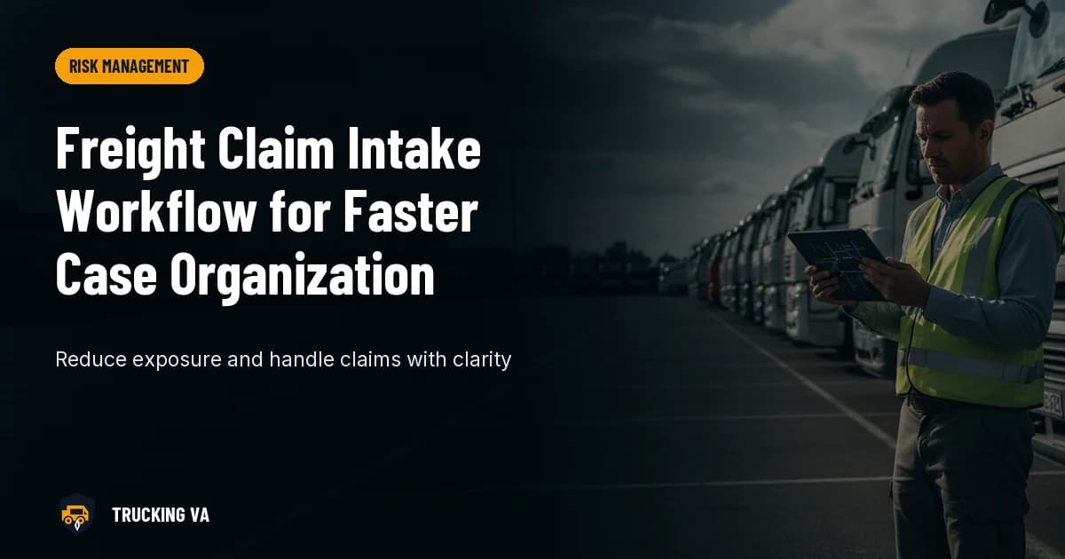 Freight Claim Intake Workflow for Faster Case Organization trucking guide thumbnail