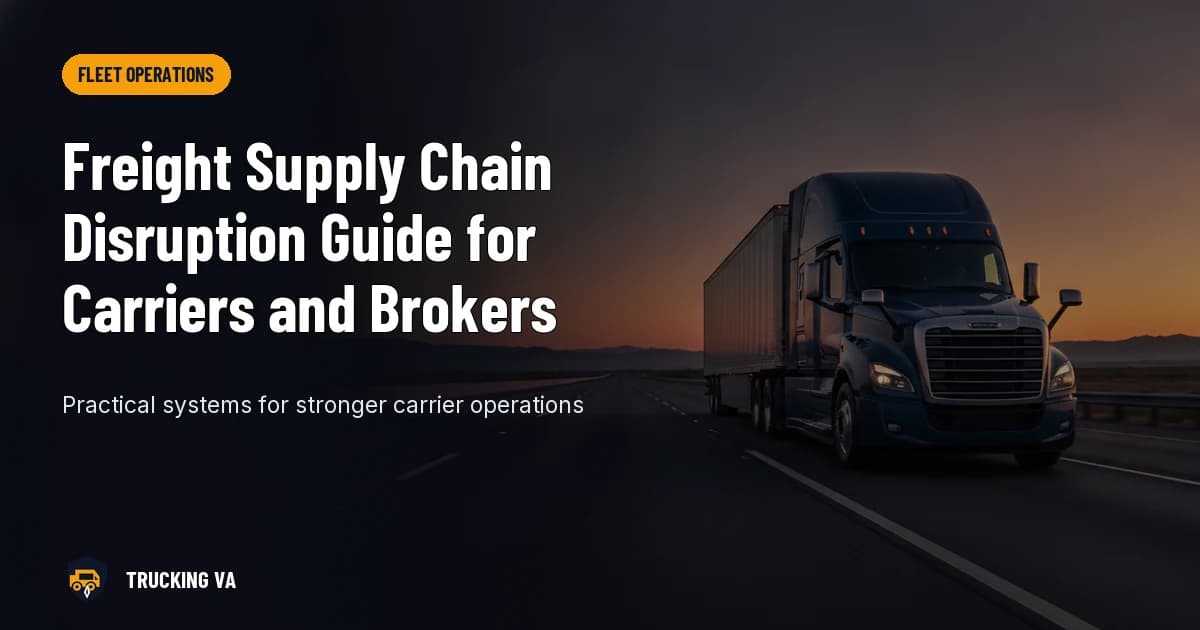 Freight Supply Chain Disruption Guide for Carriers and Brokers trucking guide thumbnail