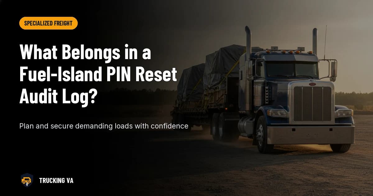 What Belongs in a Fuel-Island PIN Reset Audit Log? trucking guide thumbnail