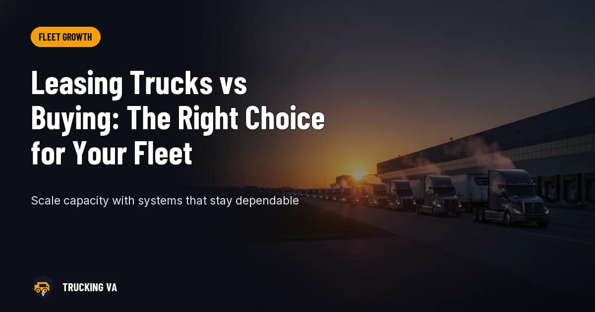 Leasing Trucks vs Buying: The Right Choice for Your Fleet trucking guide thumbnail