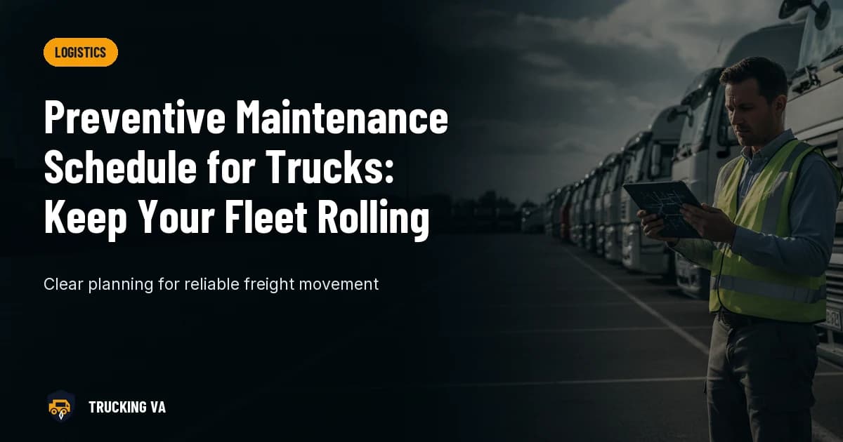 Preventive Maintenance Schedule for Trucks: Keep Your Fleet Rolling trucking guide thumbnail