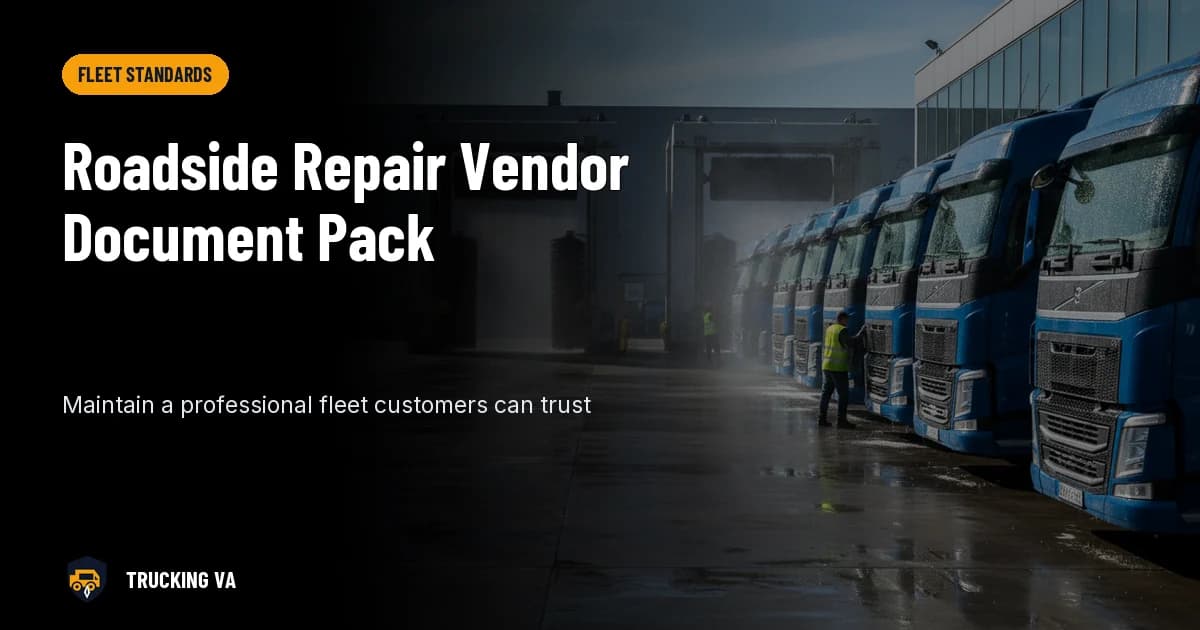 Roadside Repair Vendor Document Pack trucking guide thumbnail