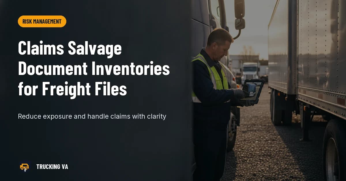 Claims Salvage Document Inventories for Freight Files trucking guide thumbnail