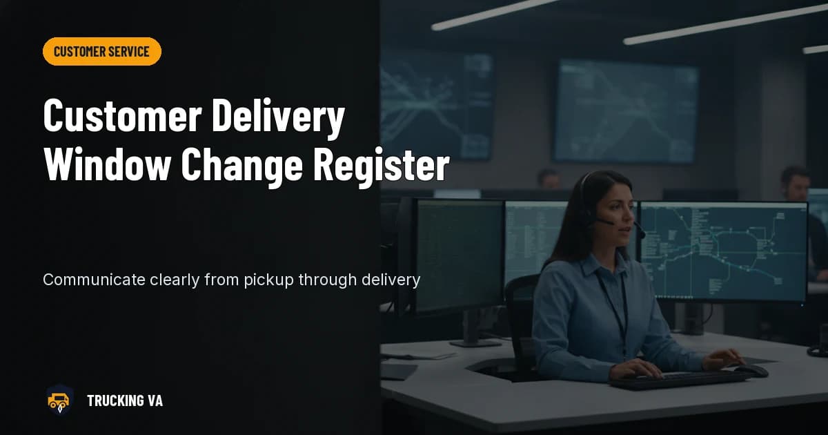 Customer Delivery Window Change Register trucking guide thumbnail