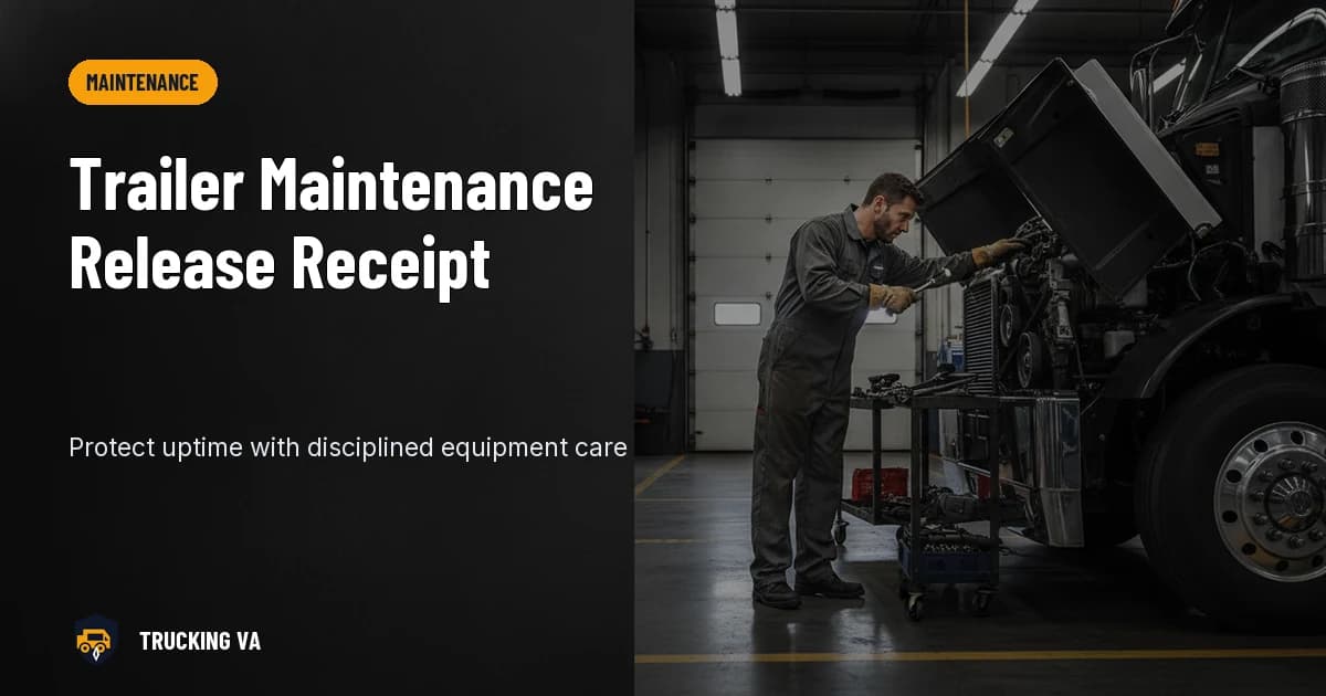 Trailer Maintenance Release Receipt trucking guide thumbnail