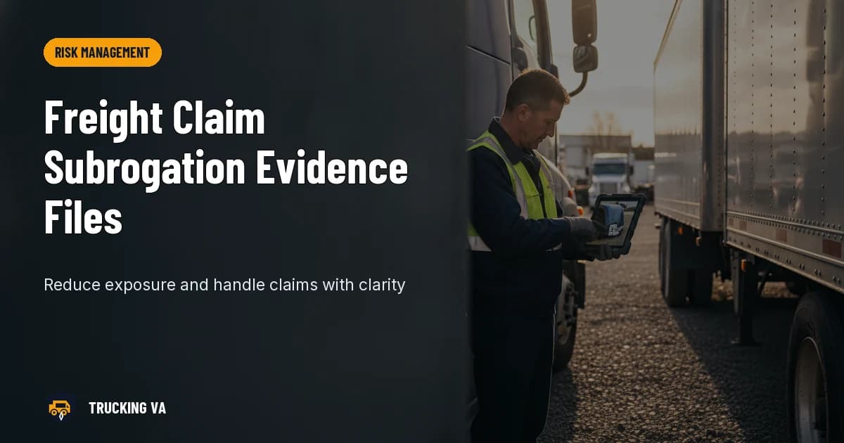 Freight Claim Subrogation Evidence Files trucking guide thumbnail