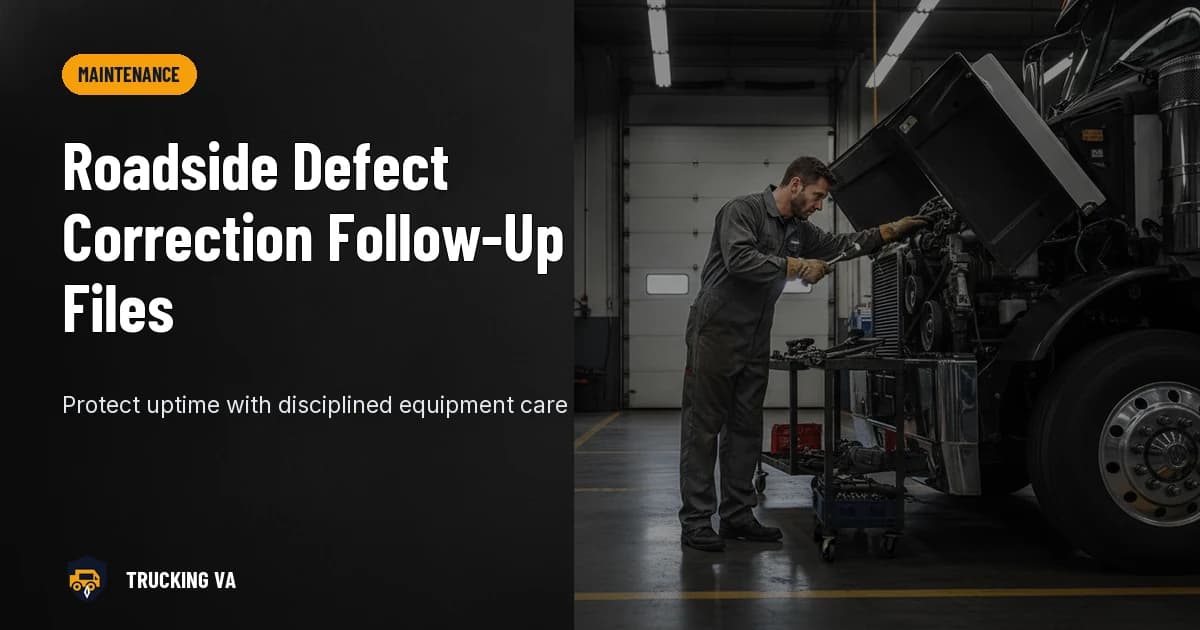 Roadside Defect Correction Follow-Up Files trucking guide thumbnail