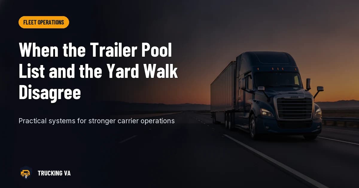 When the Trailer Pool List and the Yard Walk Disagree trucking guide thumbnail