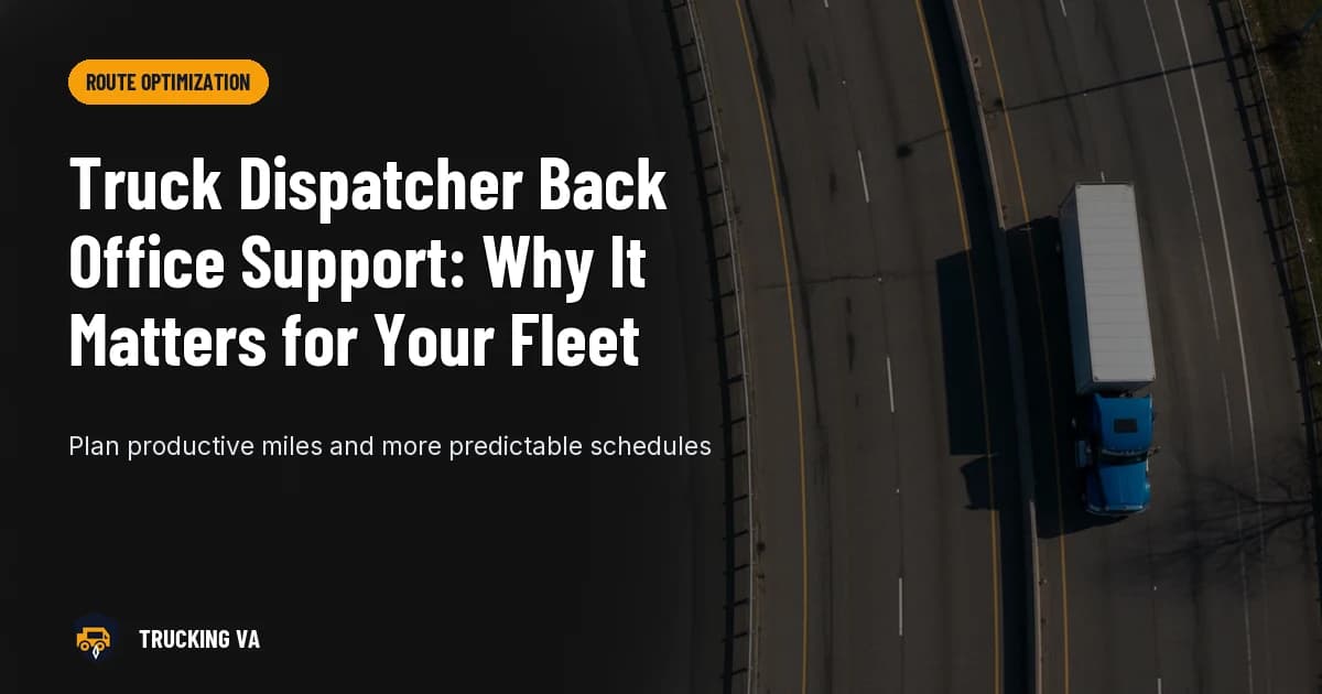 Truck Dispatcher Back Office Support: Why It Matters for Your Fleet trucking guide thumbnail