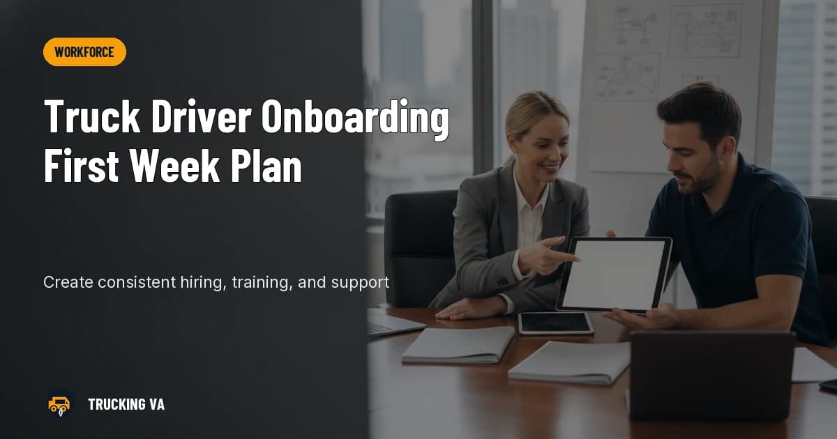 Truck Driver Onboarding First Week Plan trucking guide thumbnail