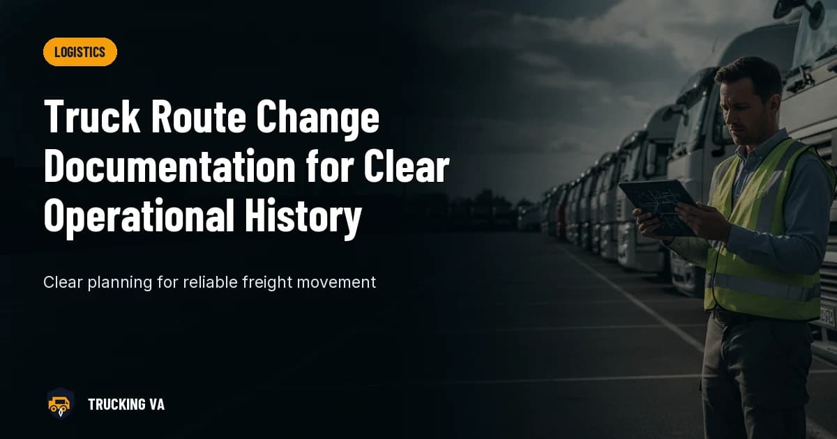 Truck Route Change Documentation for Clear Operational History trucking guide thumbnail