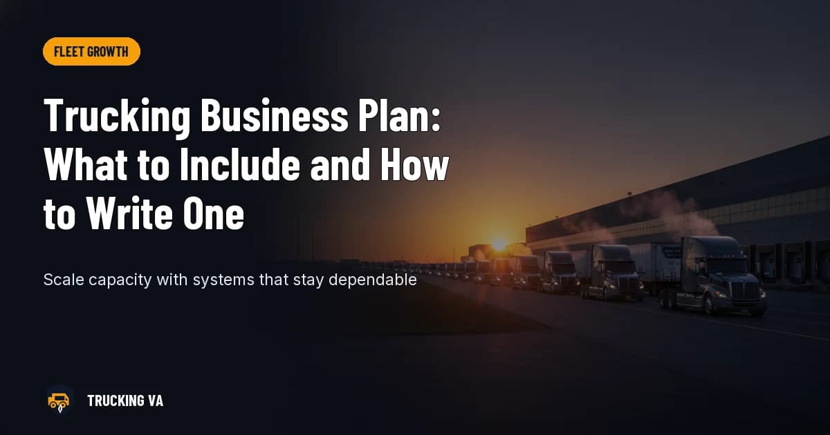 Trucking Business Plan: What to Include and How to Write One trucking guide thumbnail