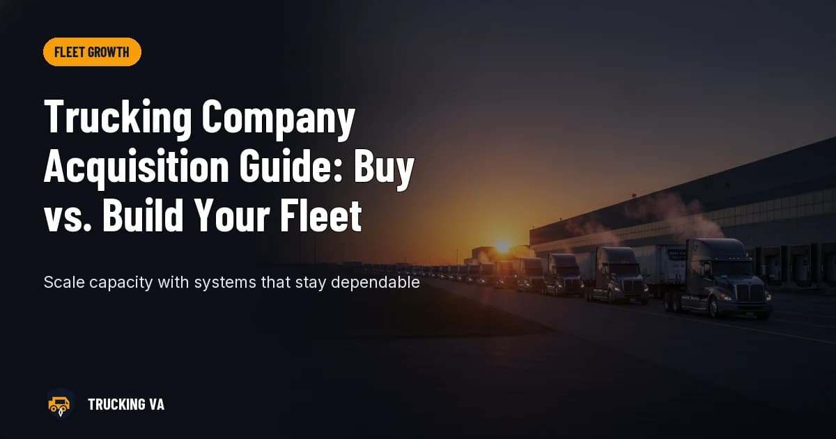Trucking Company Acquisition Guide: Buy vs. Build Your Fleet trucking guide thumbnail