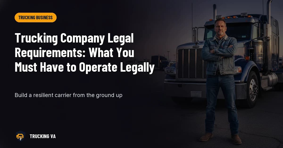 Trucking Company Legal Requirements: What You Must Have to Operate Legally trucking guide thumbnail