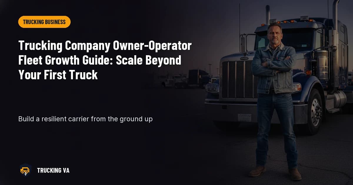 Trucking Company Owner-Operator Fleet Growth Guide: Scale Beyond Your First Truck trucking guide thumbnail