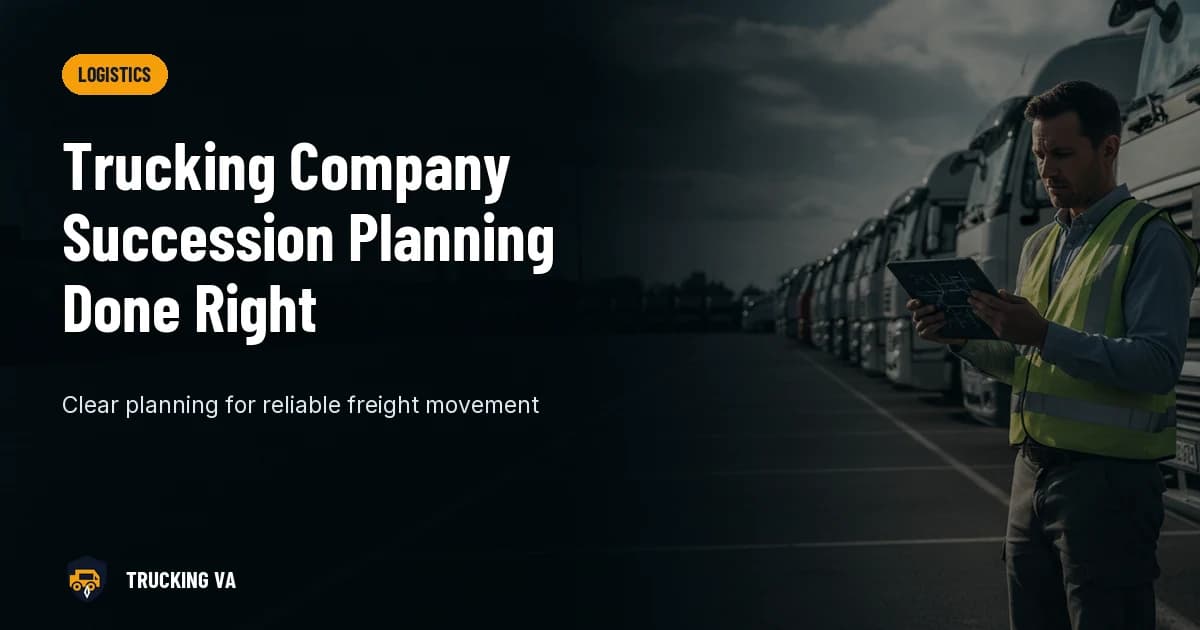 Trucking Company Succession Planning Done Right trucking guide thumbnail