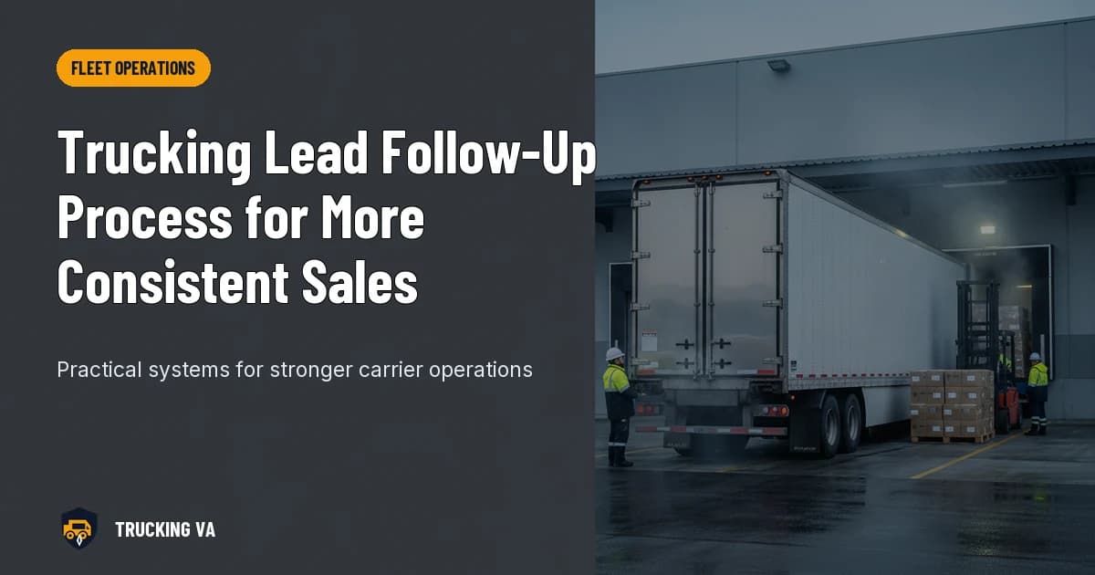 Trucking Lead Follow-Up Process for More Consistent Sales trucking guide thumbnail
