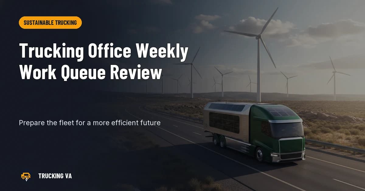 Trucking Office Weekly Work Queue Review trucking guide thumbnail