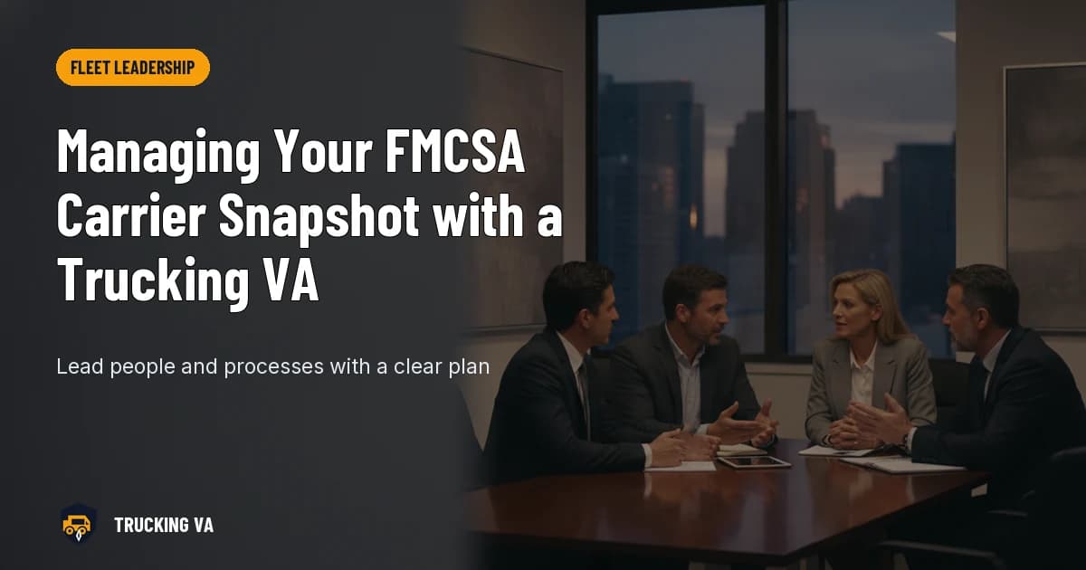 Managing Your FMCSA Carrier Snapshot with a Trucking VA trucking guide thumbnail