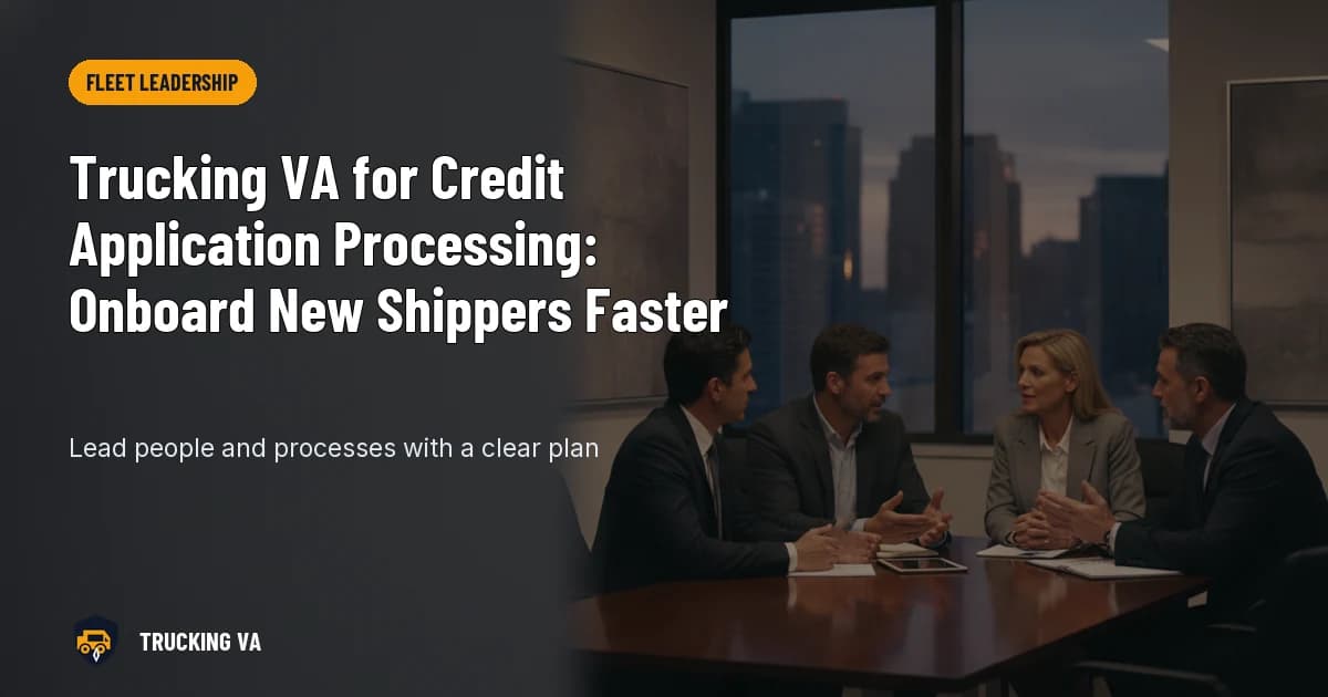 Trucking VA for Credit Application Processing: Onboard New Shippers Faster trucking guide thumbnail