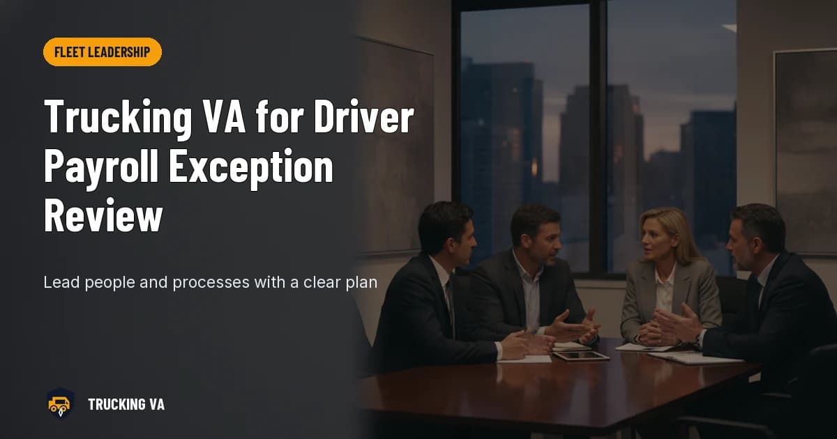 Trucking VA for Driver Payroll Exception Review trucking guide thumbnail