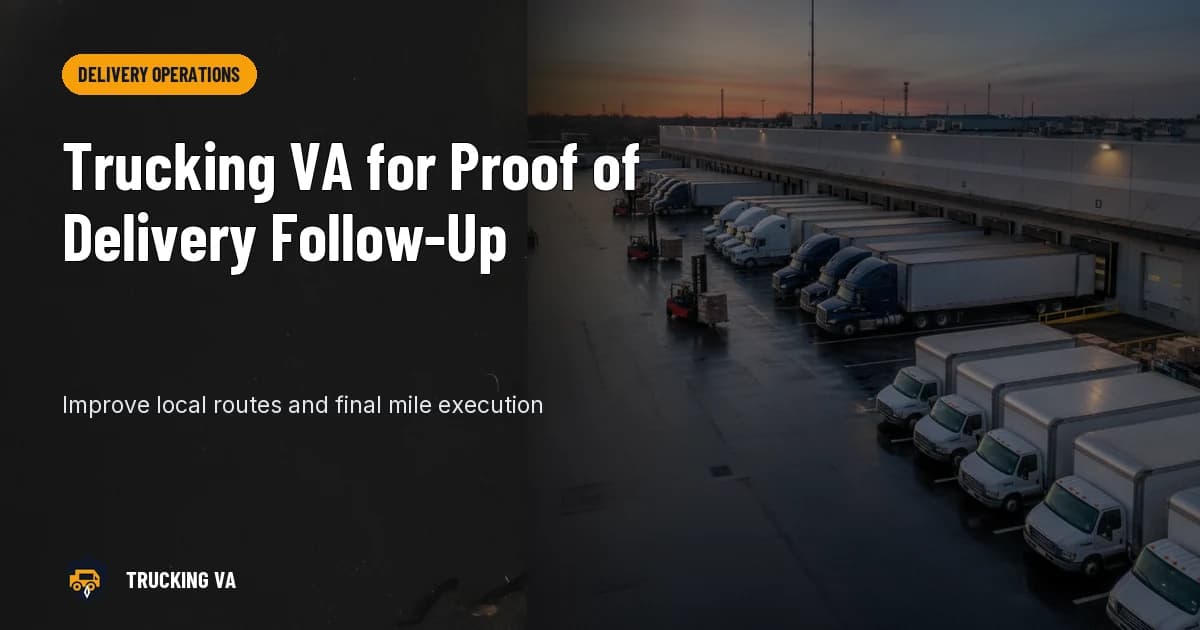 Trucking VA for Proof of Delivery Follow-Up trucking guide thumbnail