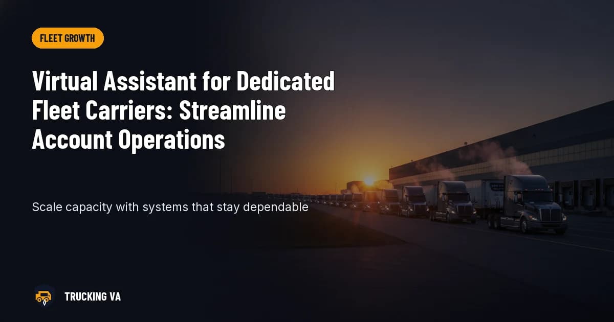 Virtual Assistant for Dedicated Fleet Carriers: Streamline Account Operations trucking guide thumbnail