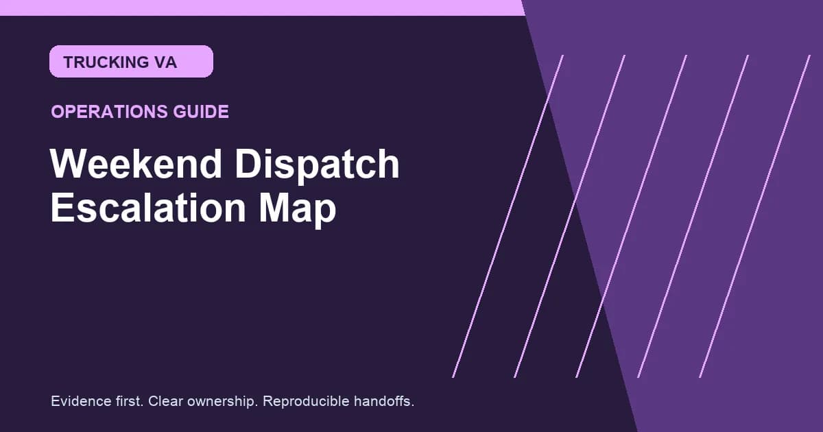Weekend Dispatch Escalation Map trucking guide thumbnail
