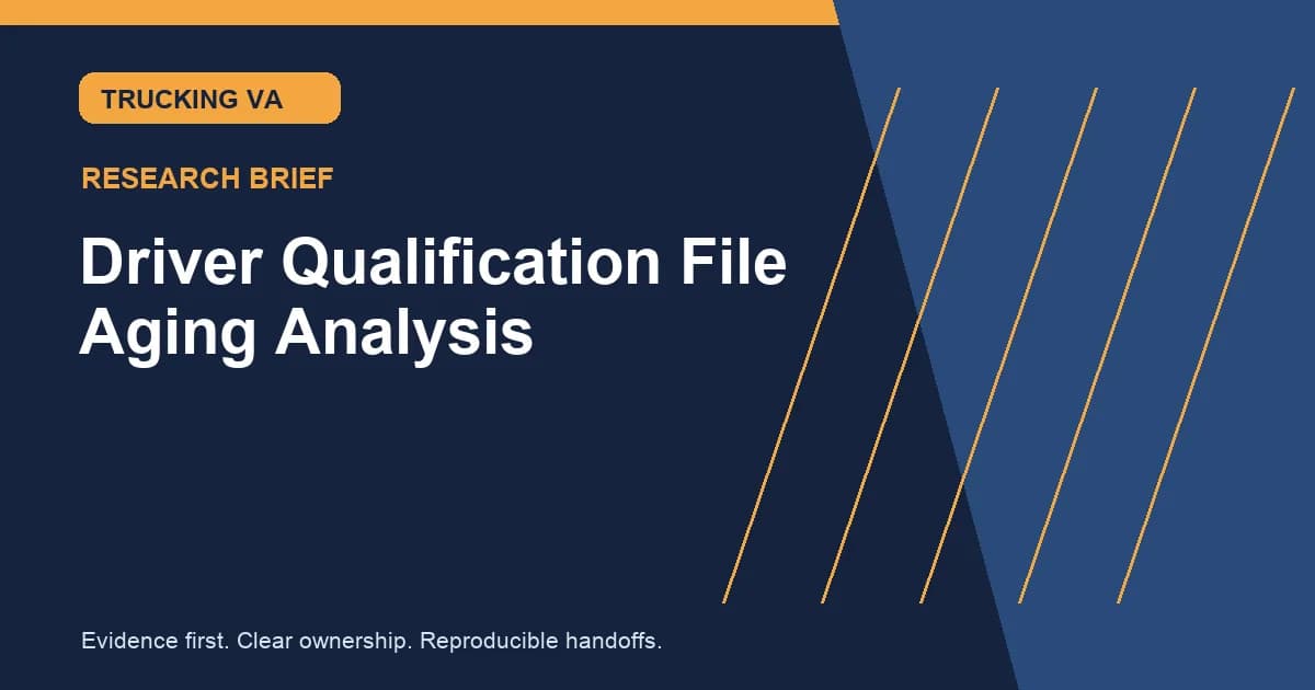Trucking operations visual for Driver Qualification File Aging Analysis