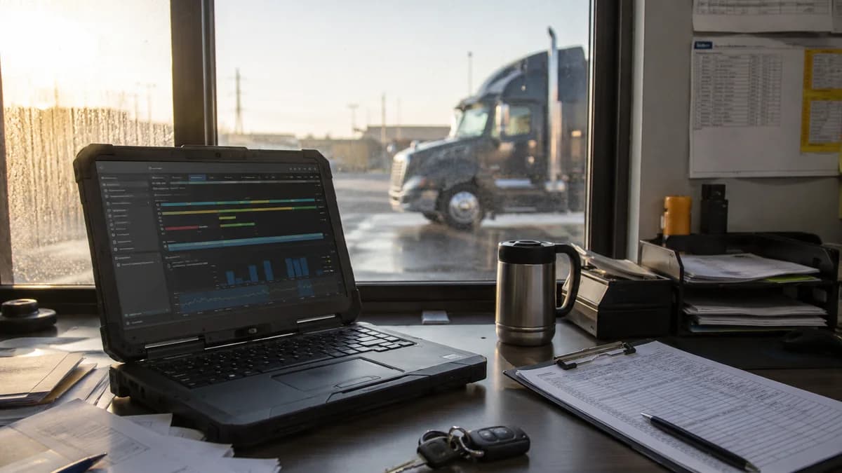 Trucking operations visual for What Evidence Makes an Unidentified ELD Driving Review Reproducible?