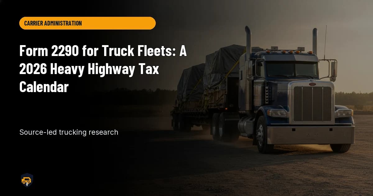 Trucking operations visual for Form 2290 for Truck Fleets: A 2026 Heavy Highway Tax Calendar