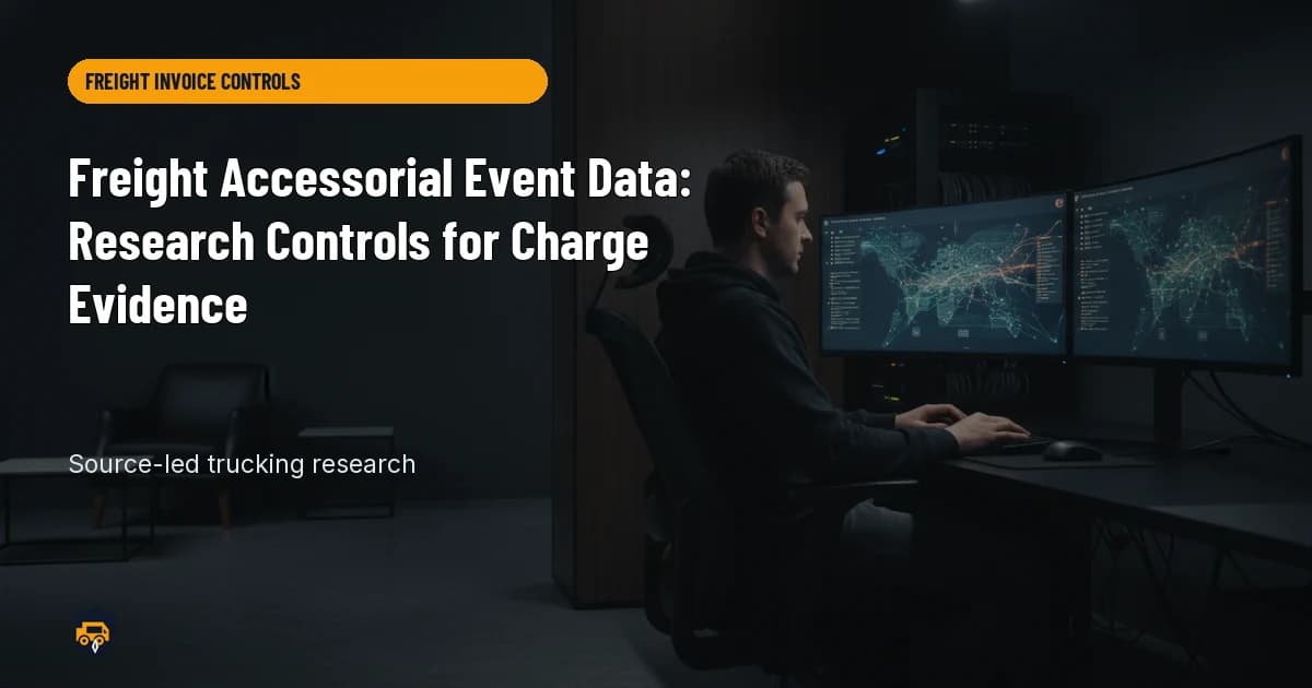 Trucking operations visual for Freight Accessorial Event Data: Research Controls for Charge Evidence