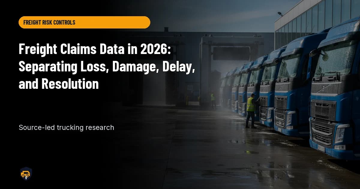 Trucking operations visual for Freight Claims Data in 2026: Separating Loss, Damage, Delay, and Resolution