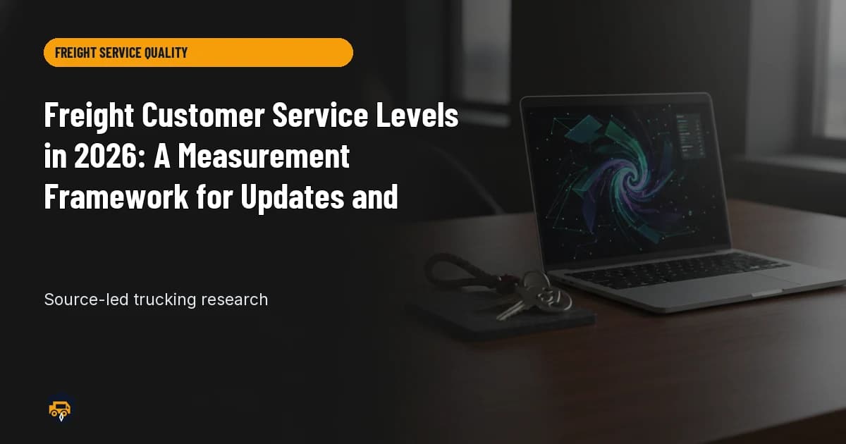 Trucking operations visual for Freight Customer Service Levels in 2026: A Measurement Framework for Updates and Exceptions