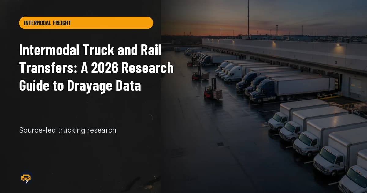 Trucking operations visual for Intermodal Truck and Rail Transfers: A 2026 Research Guide to Drayage Data