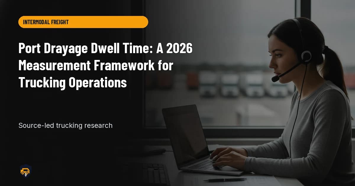 Trucking operations visual for Port Drayage Dwell Time: A 2026 Measurement Framework for Trucking Operations