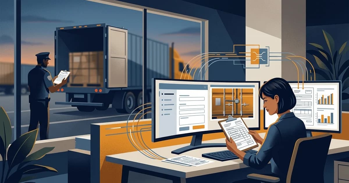 Trucking operations visual for Where Do Seal Number Transcription Errors Enter a Freight Record?