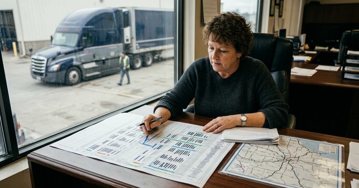 Trucking operations visual for What Does a Shipper Scorecard Actually Measure? Denominator Research for Trucking Teams