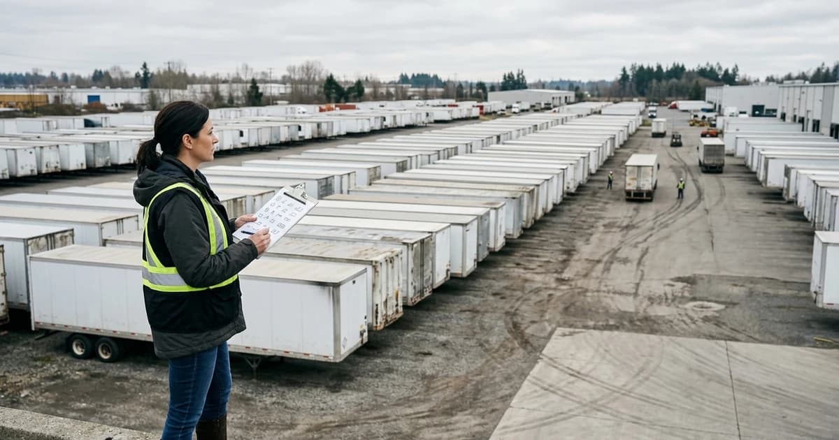 Trucking operations visual for Can Trailer-Pool Dwell Be Measured Without GPS? An Evidence Study for Fleet Records