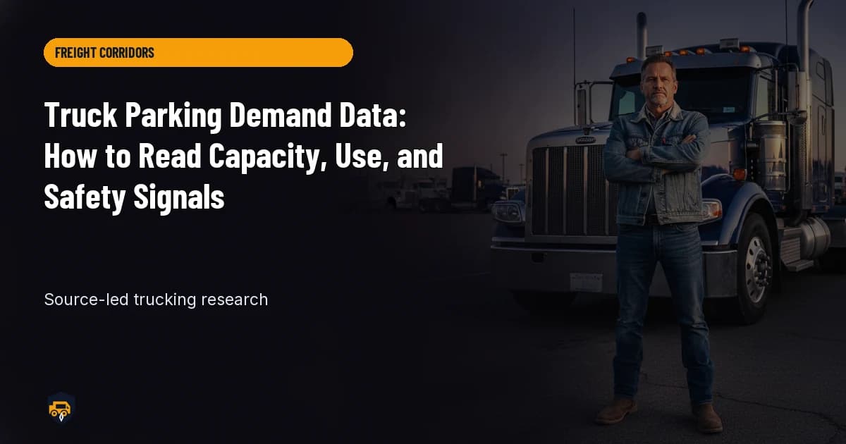 Trucking operations visual for Truck Parking Demand Data: How to Read Capacity, Use, and Safety Signals