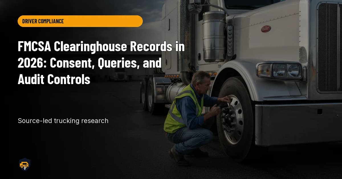 Trucking operations visual for What Can Route-Risk Screening Show Before a Truck Moves?