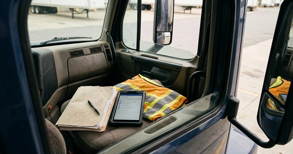 Trucking operations visual for How Should a Carrier Measure Driver-Onboarding Document Completeness?