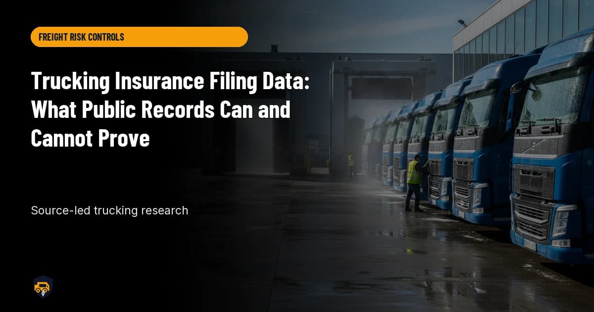 Trucking operations visual for Trucking Insurance Filing Data: What Public Records Can and Cannot Prove