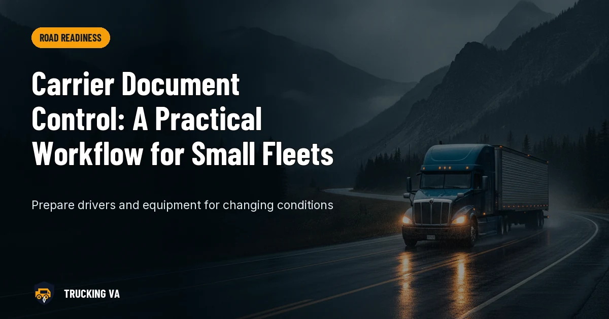 Carrier Document Control: A Practical Workflow for Small Fleets trucking guide thumbnail